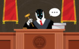 Robot,Lawyer,Or,Judge,Sit,On,The,Throne,In,The