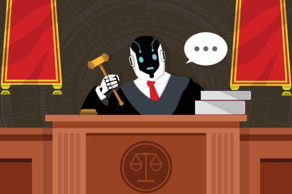 Robot,Lawyer,Or,Judge,Sit,On,The,Throne,In,The